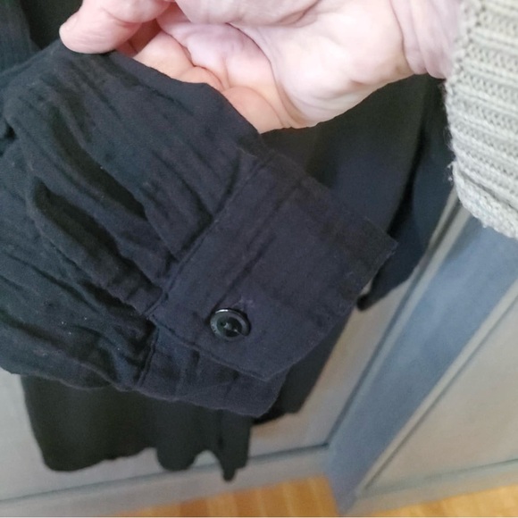 eileen fisher organic cotton mandarin button down dress small - Picture 4 of 6